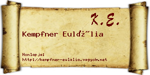 Kempfner Eulália névjegykártya